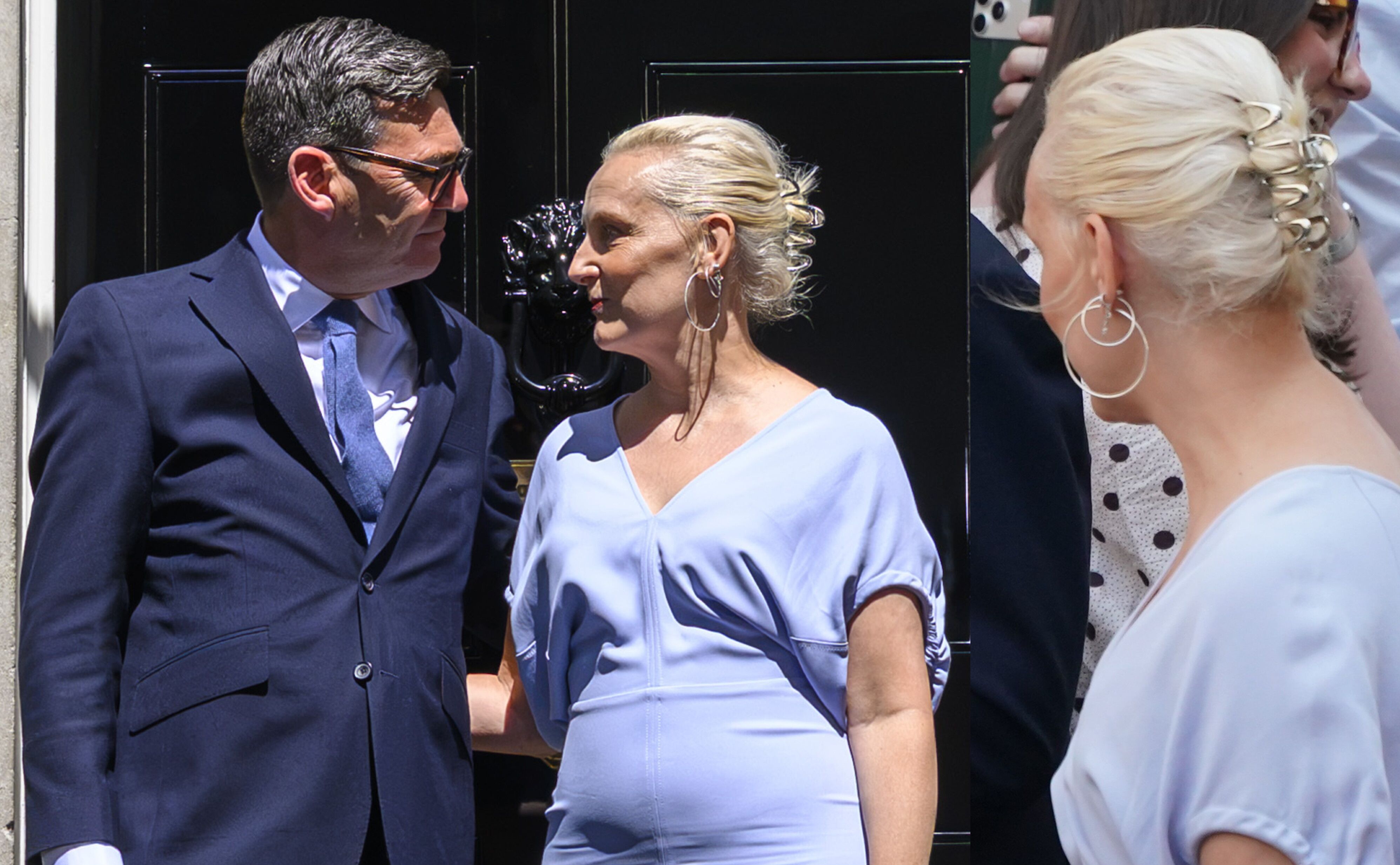 © IPA | Andy Burnham, insieme alla moglie Marie-France van Heel, davanti al numero 10 di Downing Street, a Londra