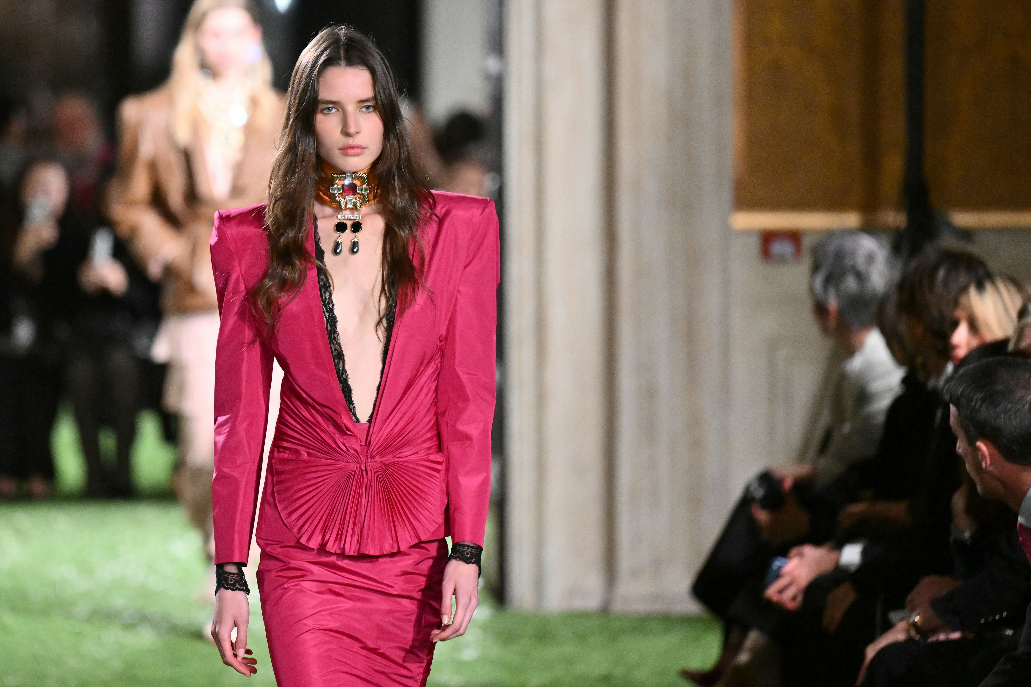 © Afp | Valentino, collezione Interferenze autunno inverno 2026-2027: la sfilata a Roma, a Palazzo Barberini