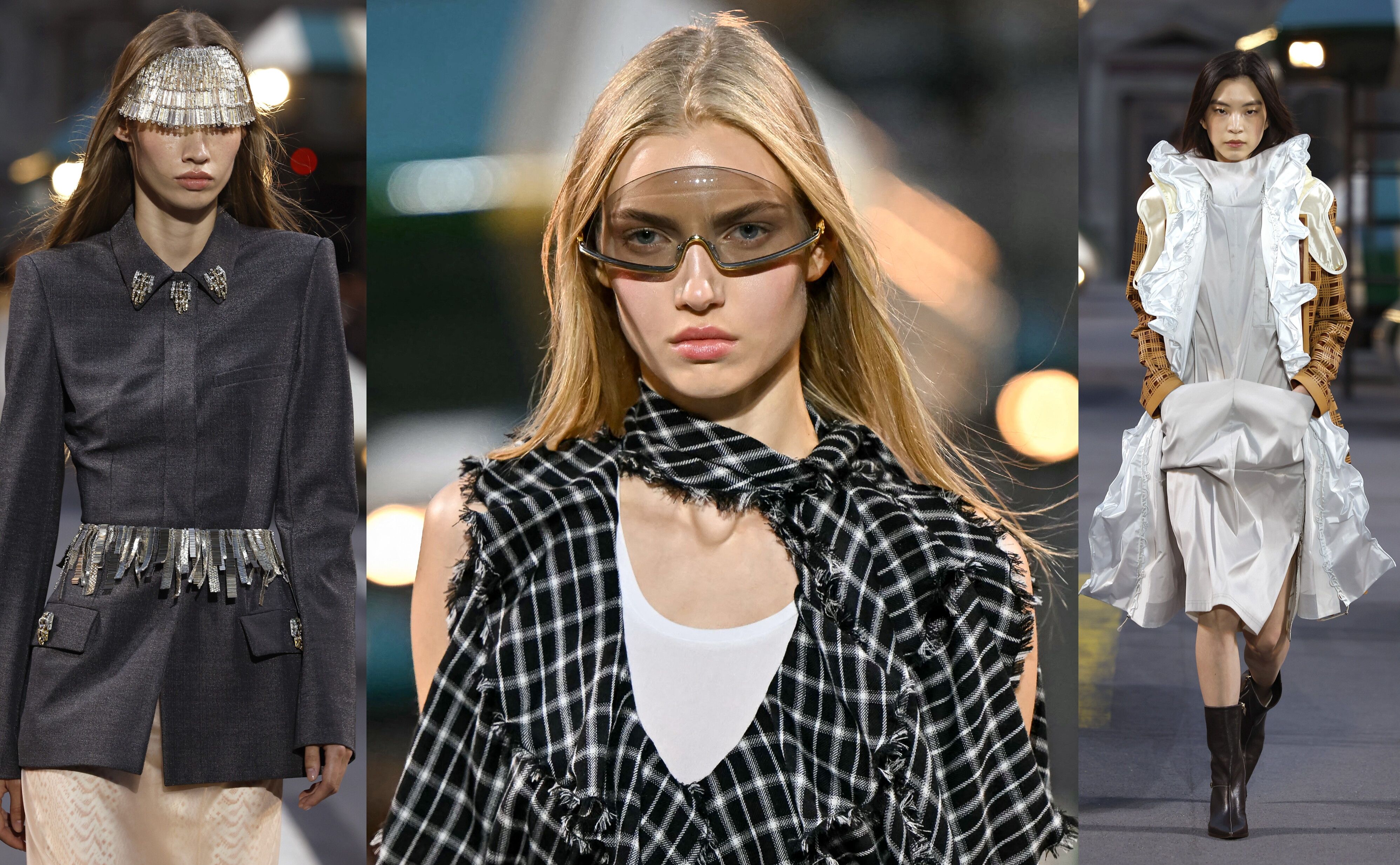 © Catwalk Pictures/Afp/Catwalk Pictures | Tre look dalla sfilata Louis Vuitton collezione donna primavera estate 2027