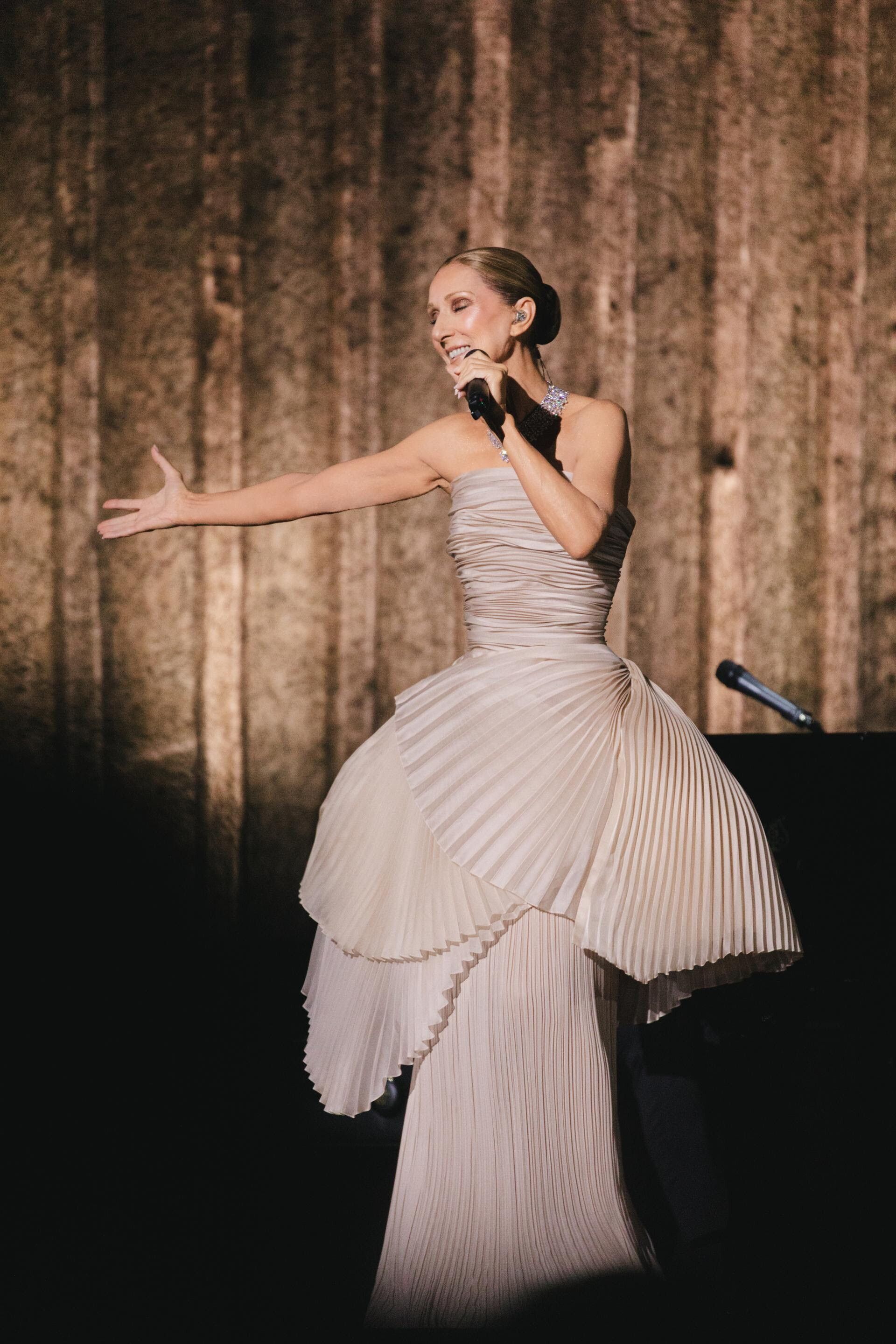 © Ufficio stampa | 	Céline Dion sul palco a Parigi (courtesy of Dior - image credit: Iulia Matei)
