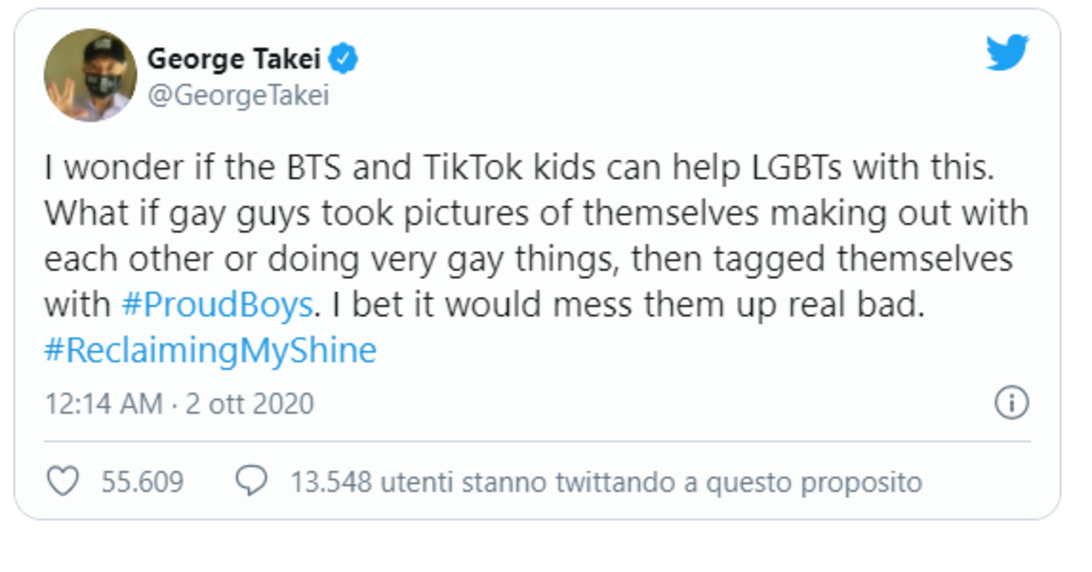 Il tweet di Takei