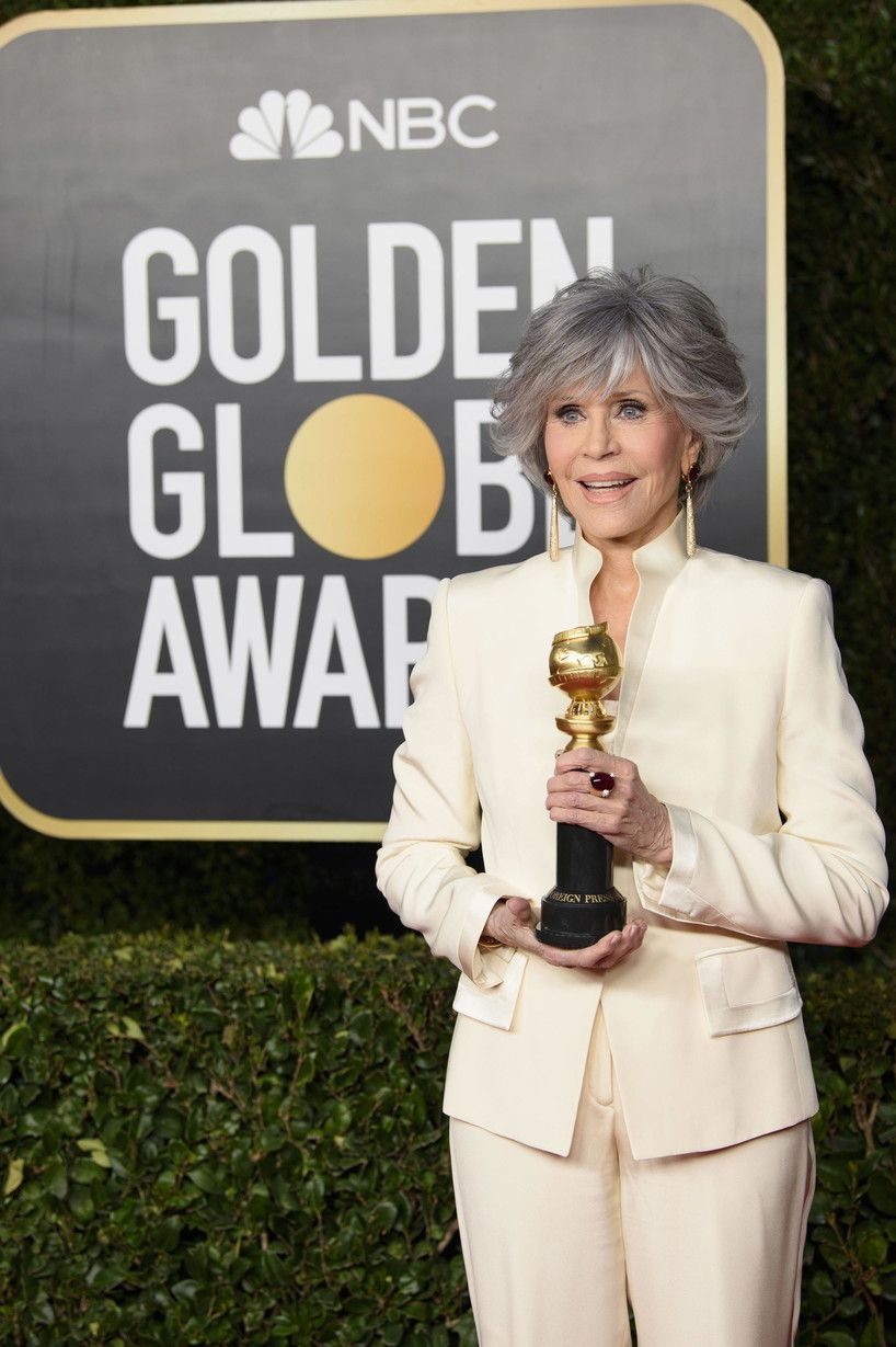 Golden Globe 2021, beauty look Jane Fonda, il taglio da copiare è il(02)