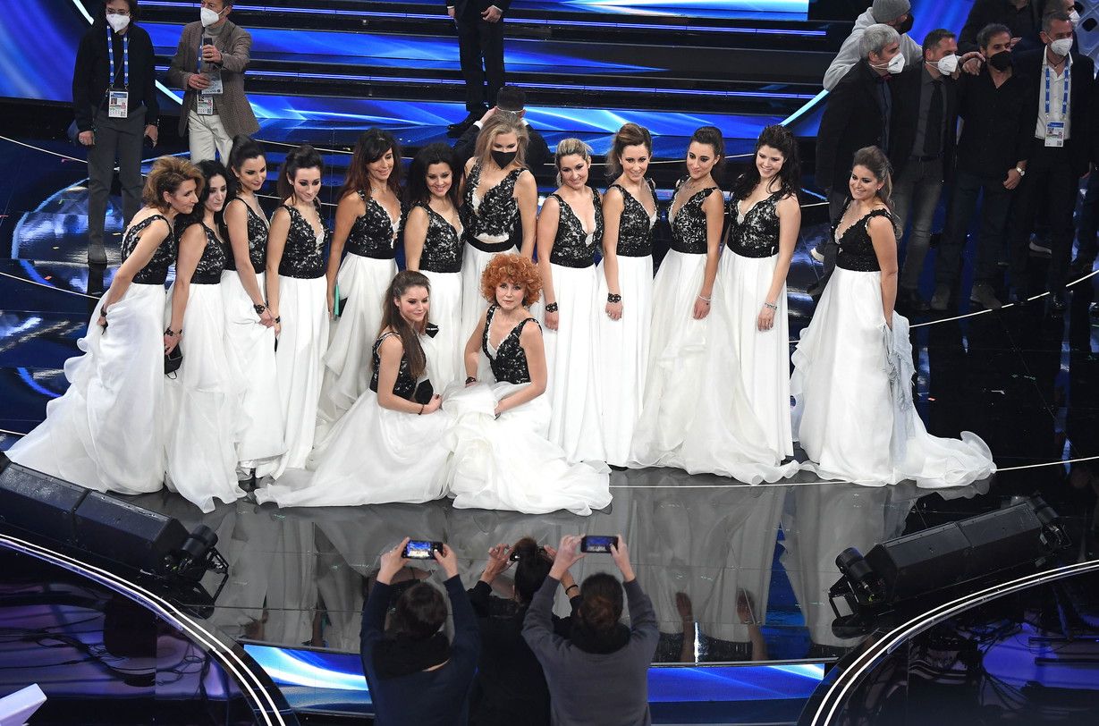 © Ansa  | Le musiciste dell'orchestra del Festival di Sanremo in Atelier Emé