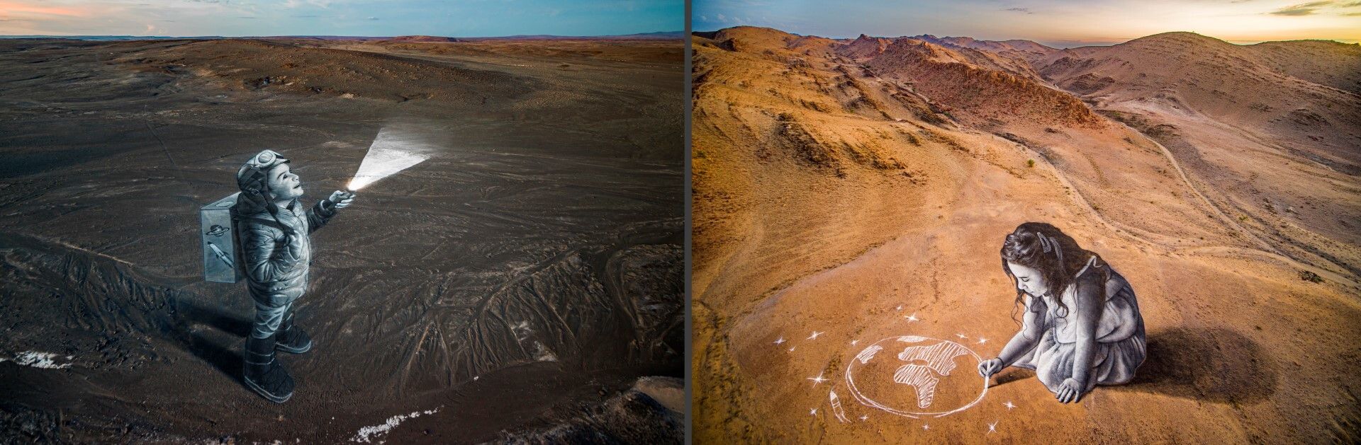 © Ufficio stampa  | Saype x MoonSwatch: la maxi installazione eco-responsabile "Her Bold Dream" (Copyright © Saype)