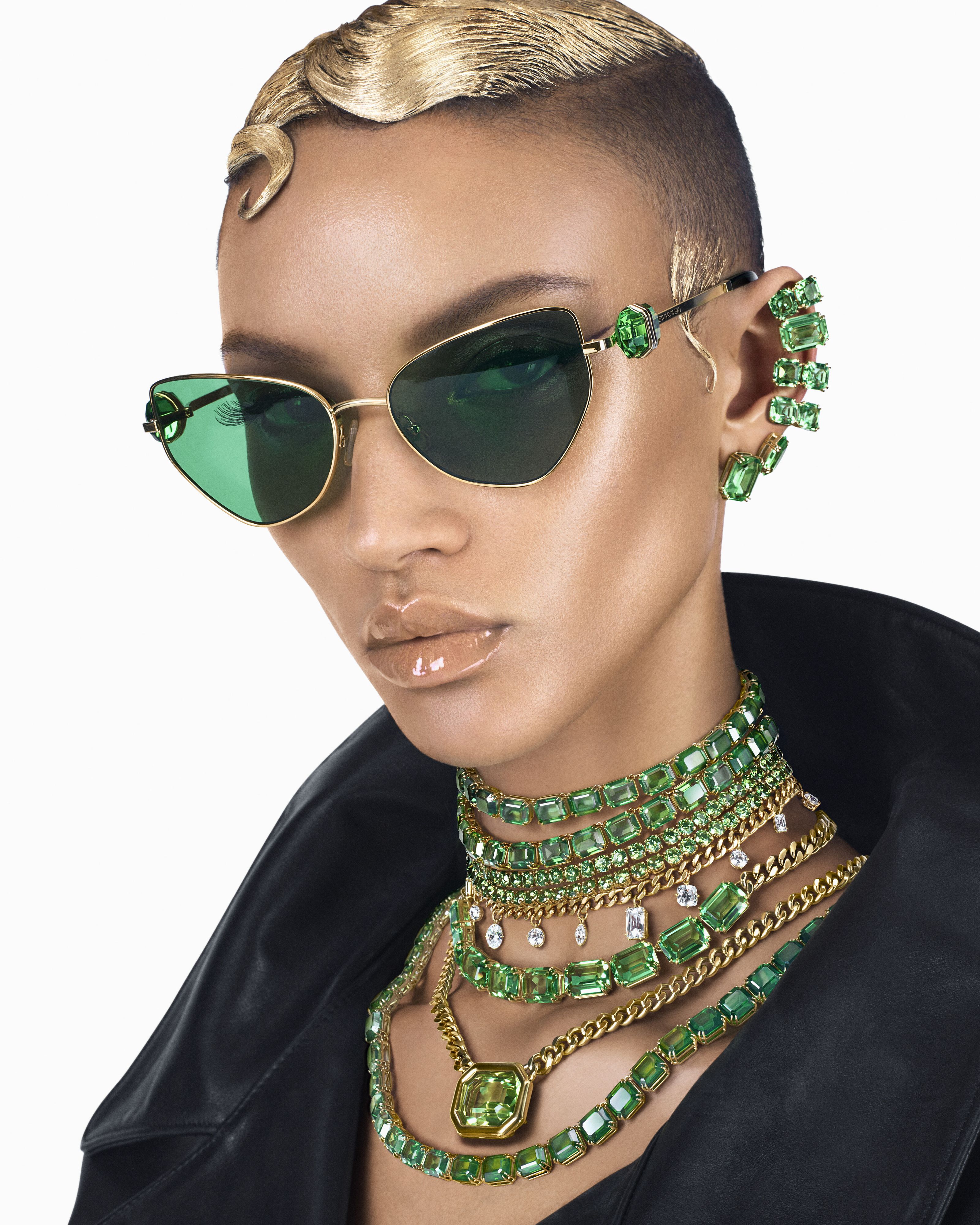 © Ufficio stampa  | Occhiali da sole e da vista, la collezione Swarovski con EssilorLuxottica (Talent: Georgia Palmer, Creative Director: Giovanna Engelbert, Photographer: Steven Meisel, Make up: Pat McGrath)