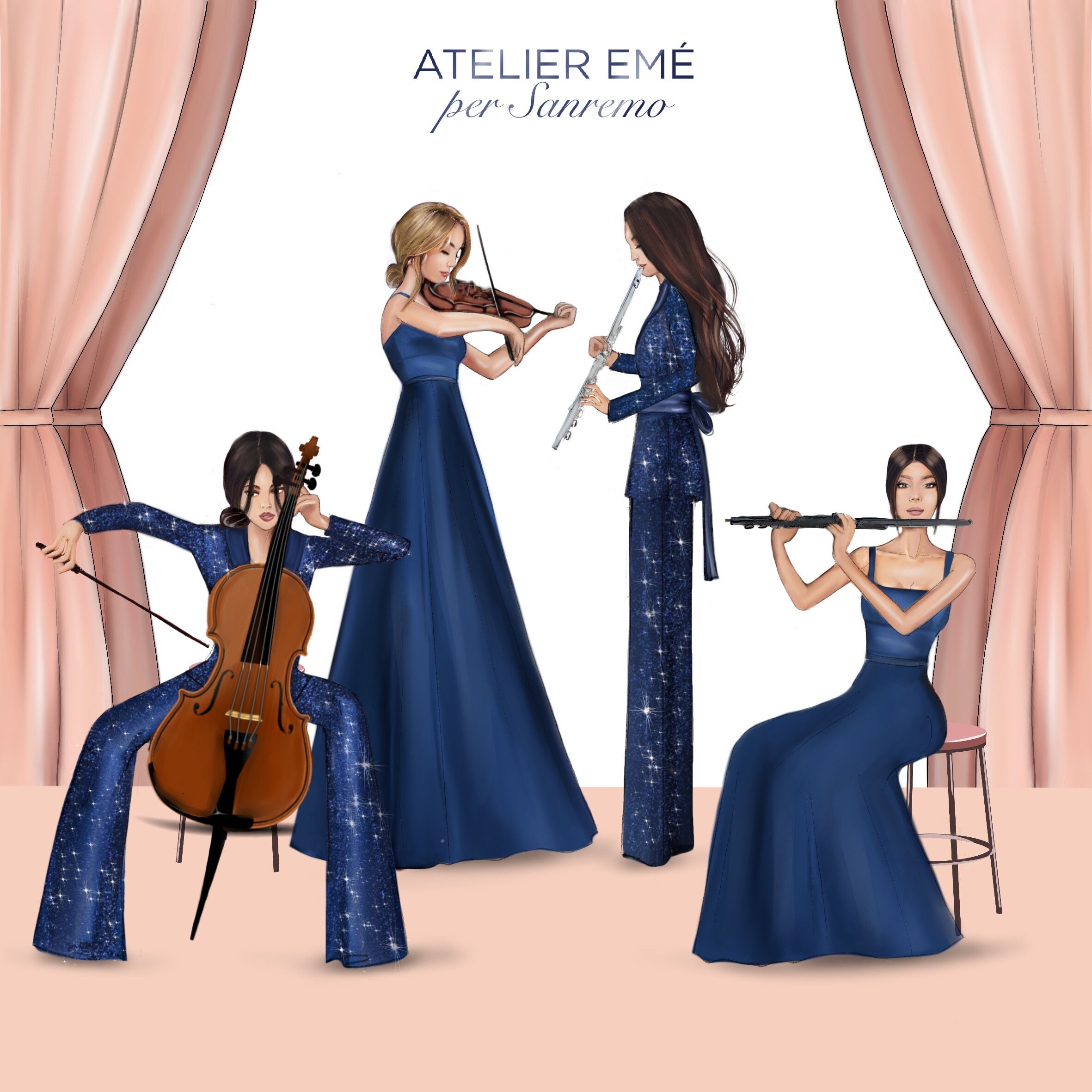© IPA  | Atelier Emé, come ormai da tradizione, veste le diciotto Maestri d’Orchestra donna del Festival di Sanremo