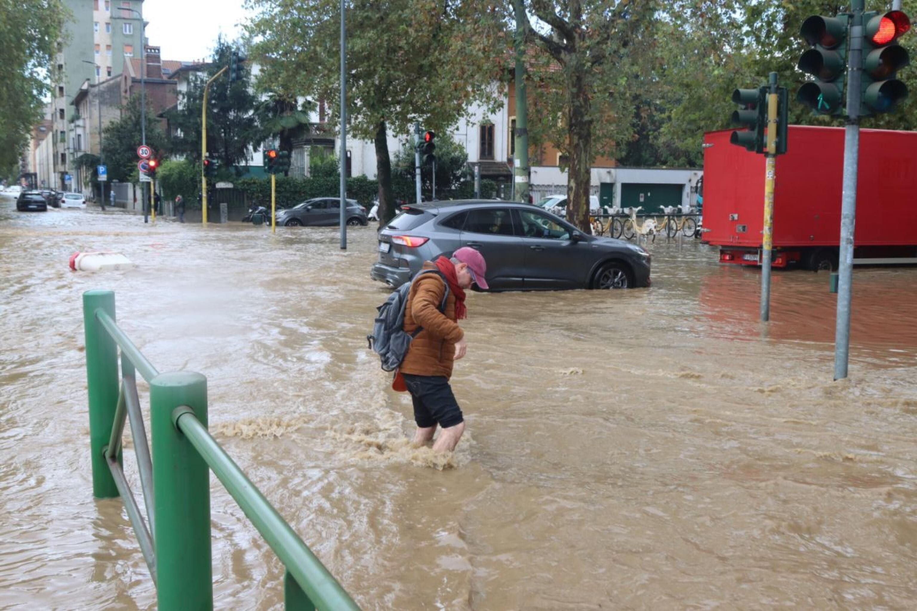 © Ansa | Allagamenti a Milano