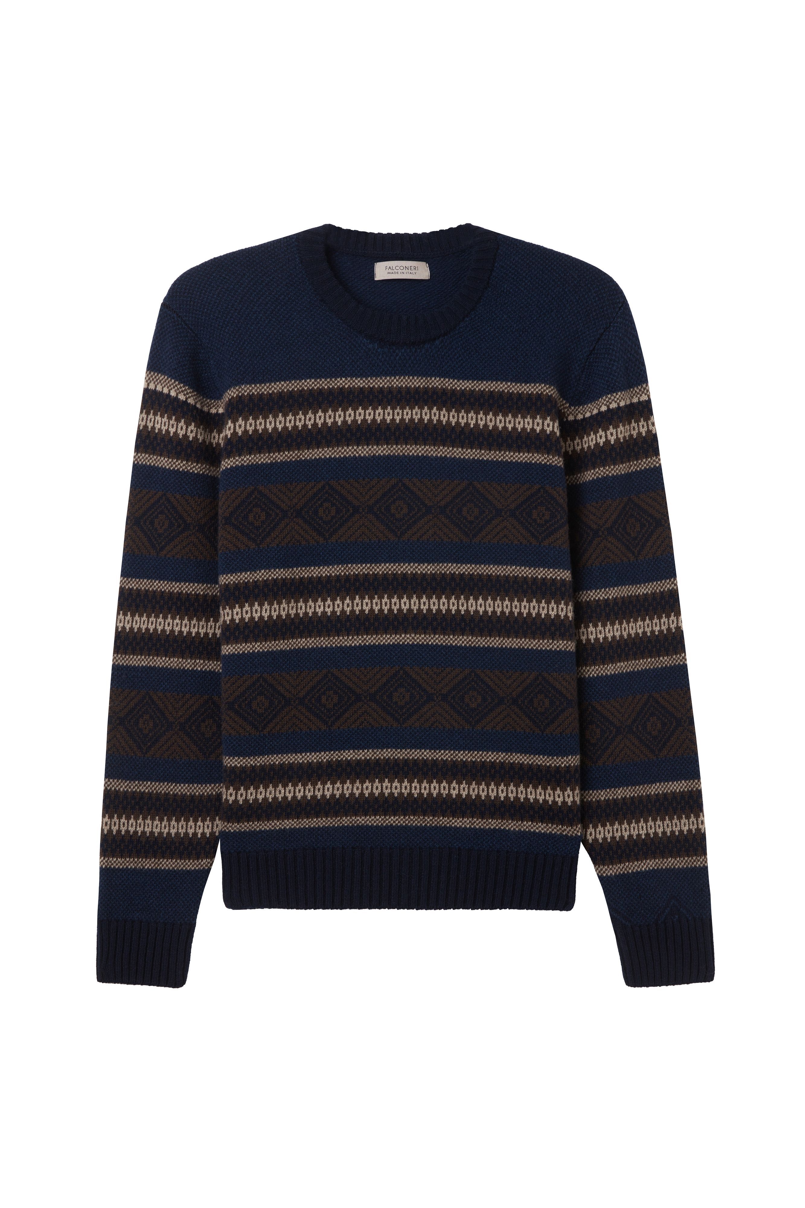 © Ufficio stampa  | Il nuovo dolcevita in cashmere ultrasoft Falconeri con motivo jacquard norvegese. A indossarlo, anche l'imprenditrice digitale Chiara Ferragni 