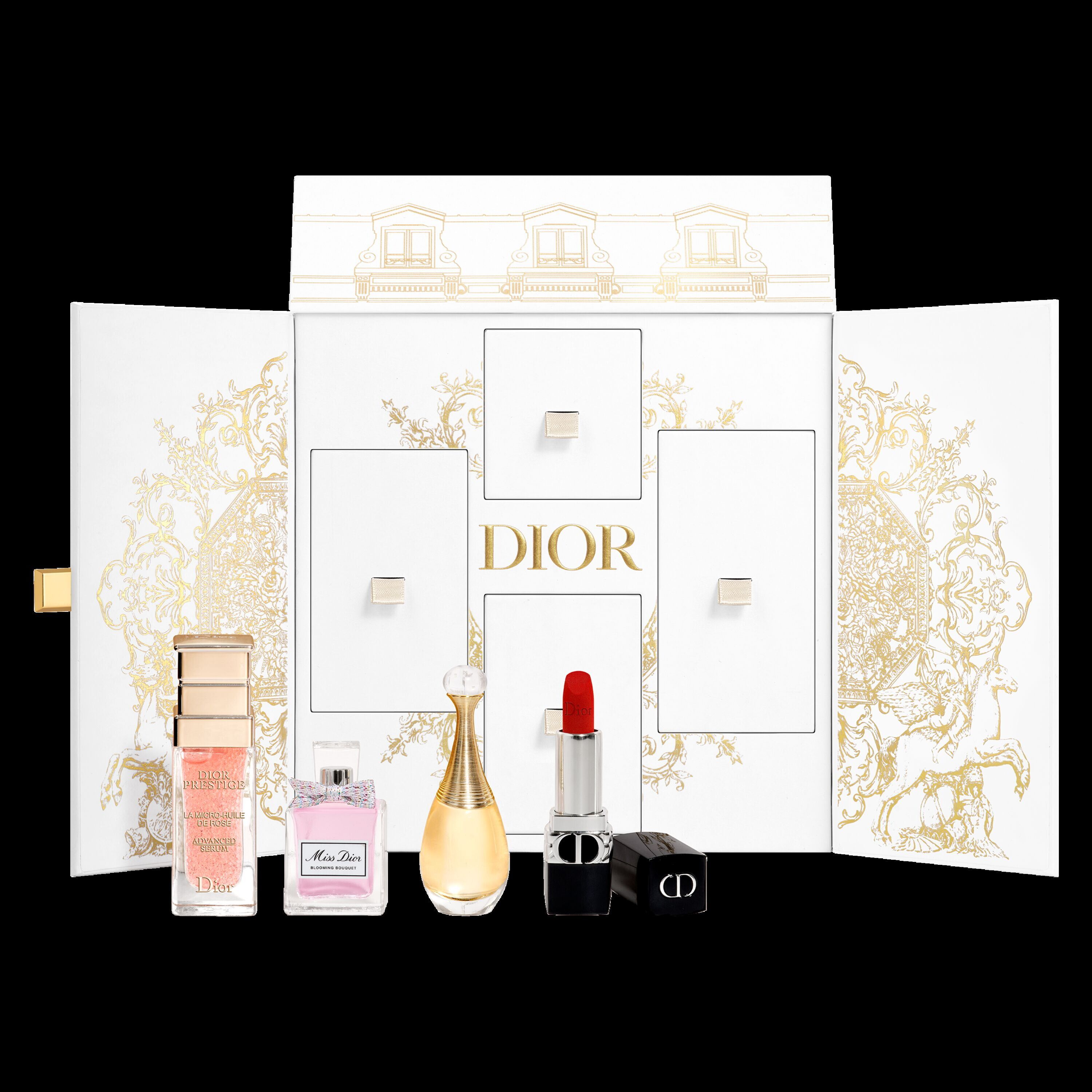 © Ufficio stampa  | Calendario dell'Avvento Dior Le 30 Montaigne: decorato da Pietro Ruffo, evoca la facciata della storica boutique parigina e la bellezza poetica del Jardin des Tuileries. Può essere usato anche come portaoggetti