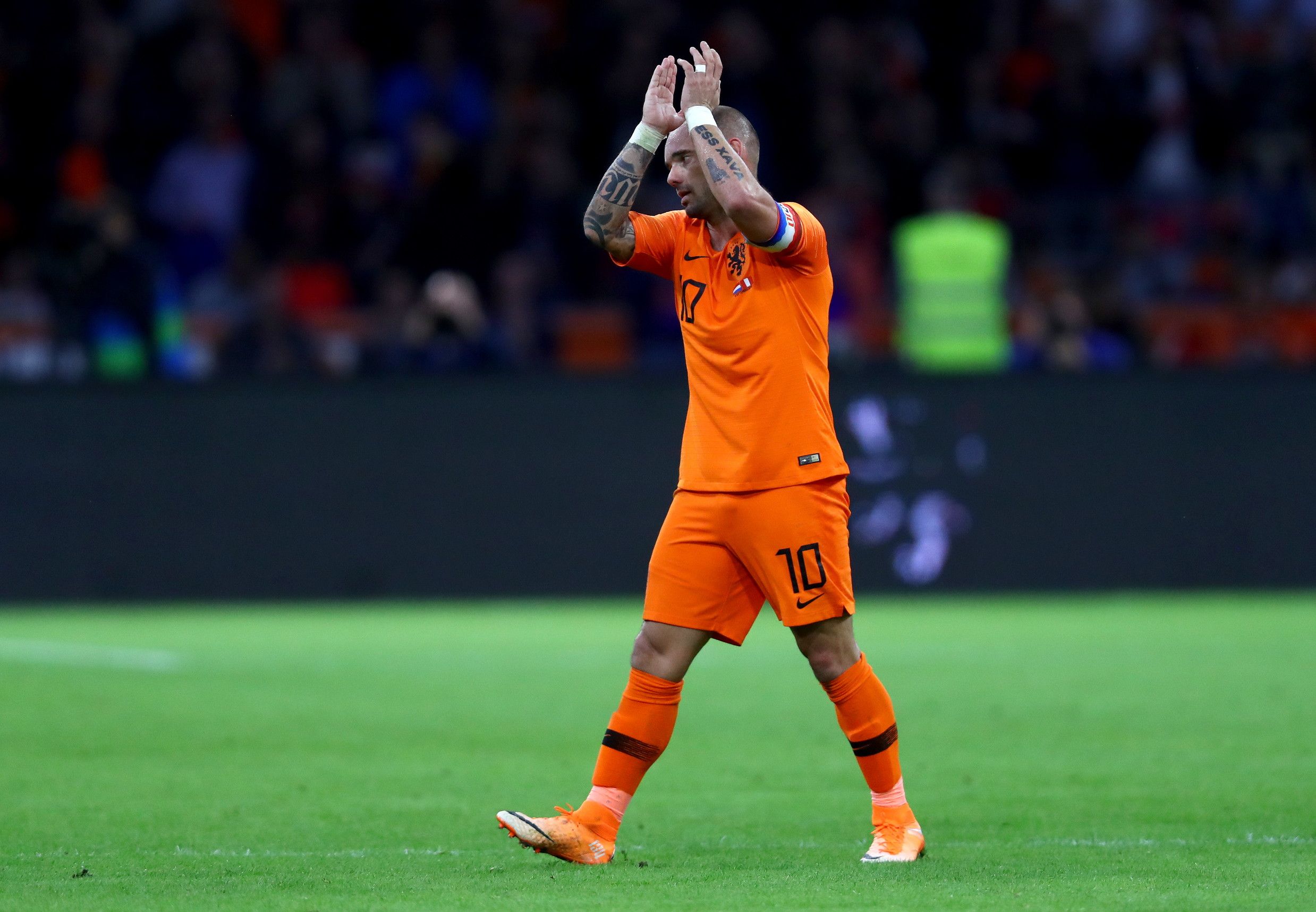 © Getty Images  |  Wesley Sneijder con la maglia dell'Olanda (134 presenze e 31 gol)