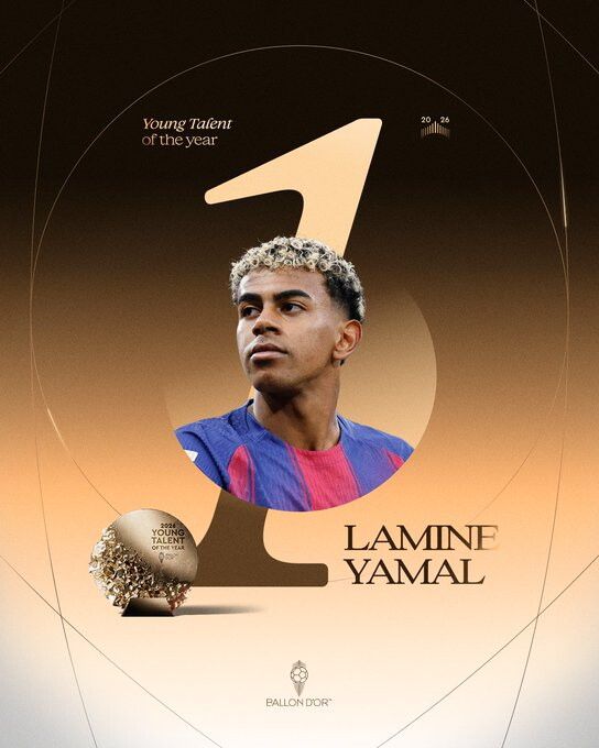© x | Lamine Yamal, giovane talento maschile del 2026 (terza volta consecutiva)
