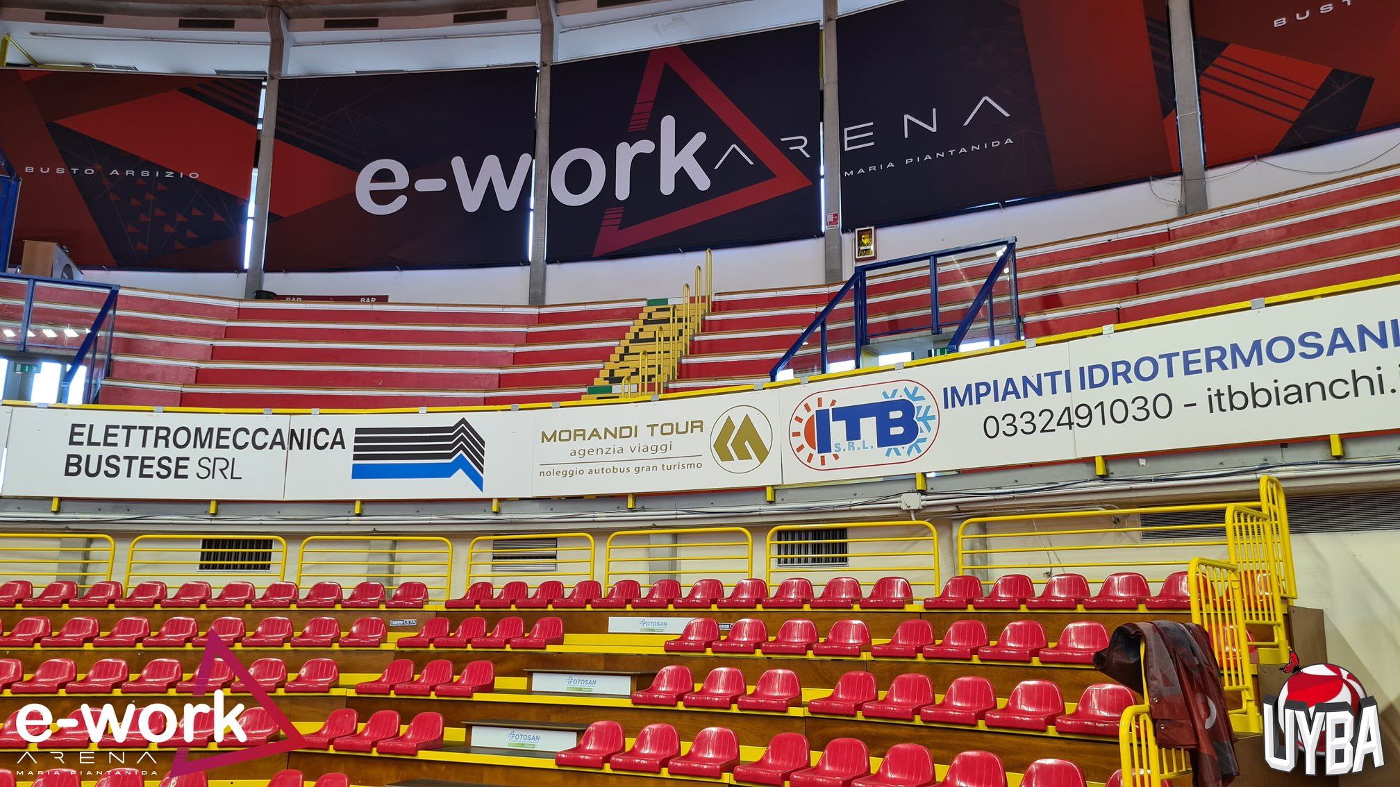 © UYBA Volley  | Il teatro delle storie sportive e delle imprese storiche della UYBA Volley cambia denominazione: inaugurato nel 1997 e dal 2007 Palayamamay, diventa e-work Arena. 