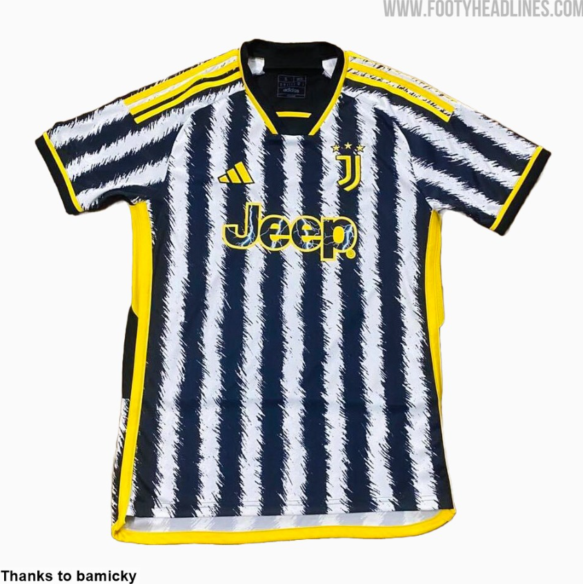 Juventus la prima maglia 2023 24 ha le strisce zebrate e dettagli gialli
