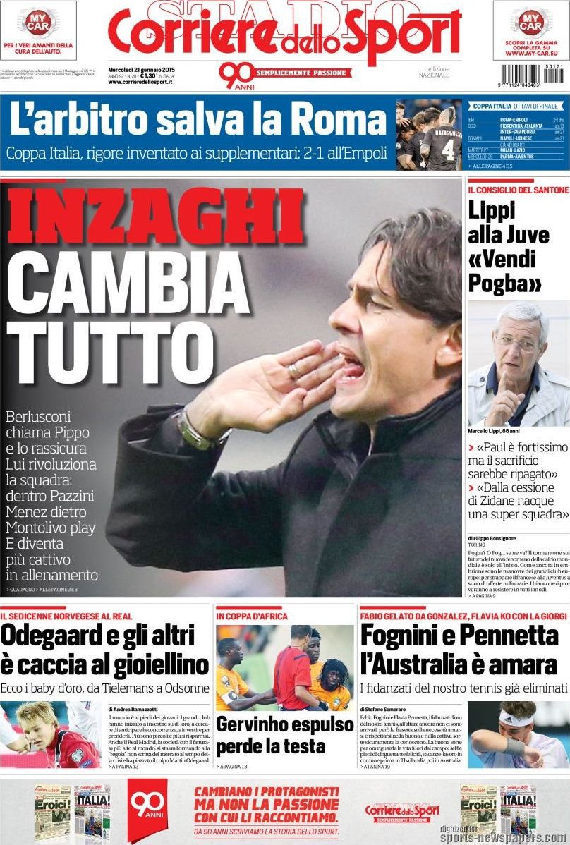 © sportmediaset  | La Gazzetta dello Sport