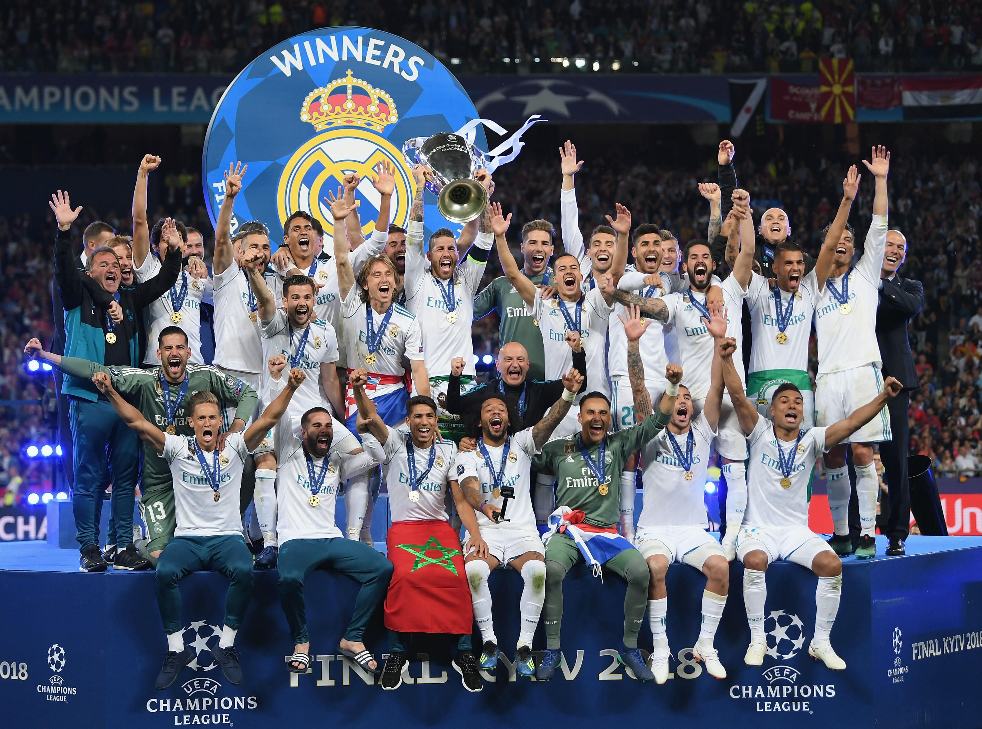 © getty-images| Kiev, 26 maggio 2018 - Il Real Madrid batte 3-1 il Liverpool e vince la sua tredicesima Champions League, la terza consecutiva per i blancos.