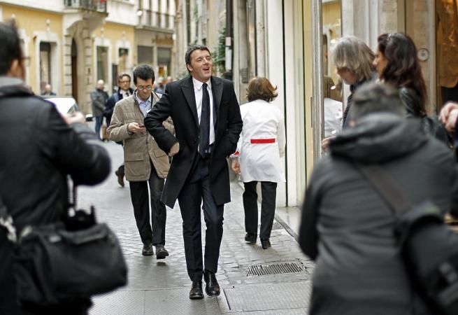 © ansa  | Matteo Renzi arriva a Montecitorio senza scorta