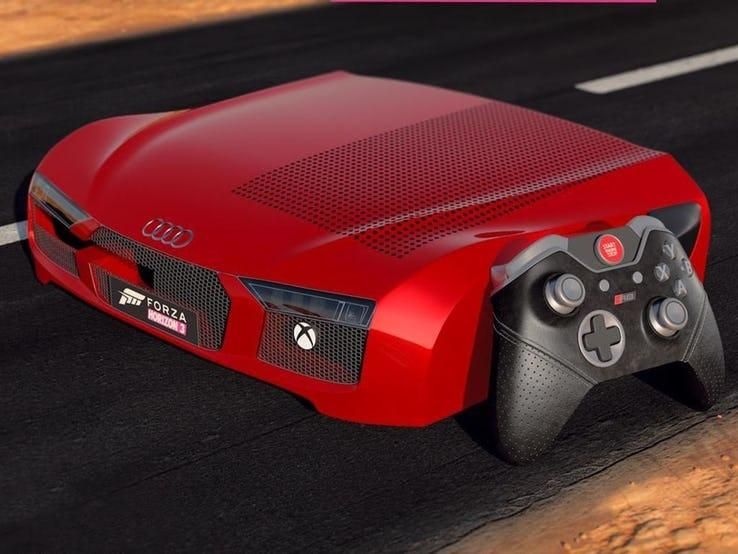 © ign  | Le Xbox One X realizzate da Microsoft per promuovere l'uscita di Godzilla: King of the Monsters.