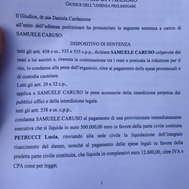 © twitter  | La sentenza emessa dal gup del Tribunale di Palermo 