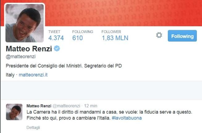 © ansa  | Il doppio tweet con cui Renzi ha replicato alle proteste