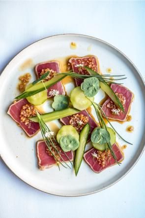 © tgcom24  | Carpaccio di polpo con lime, vinaigrette allo zenzero e scalogno marinato