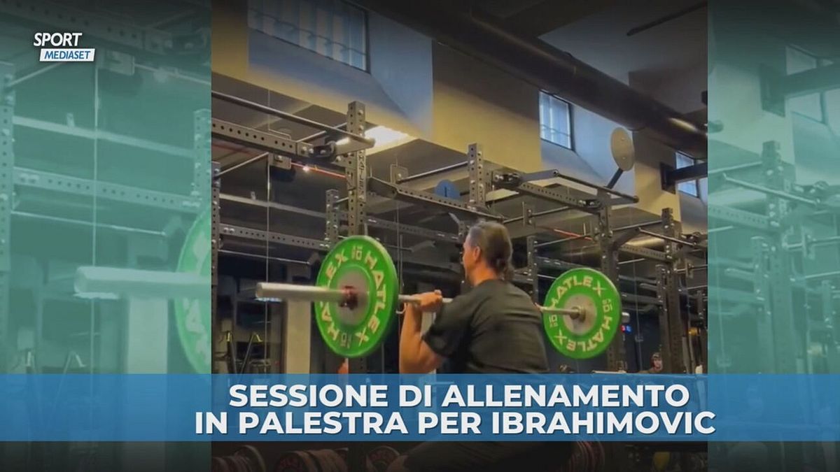 Ibra scalda i motori in palestra in vista della prossima stagione