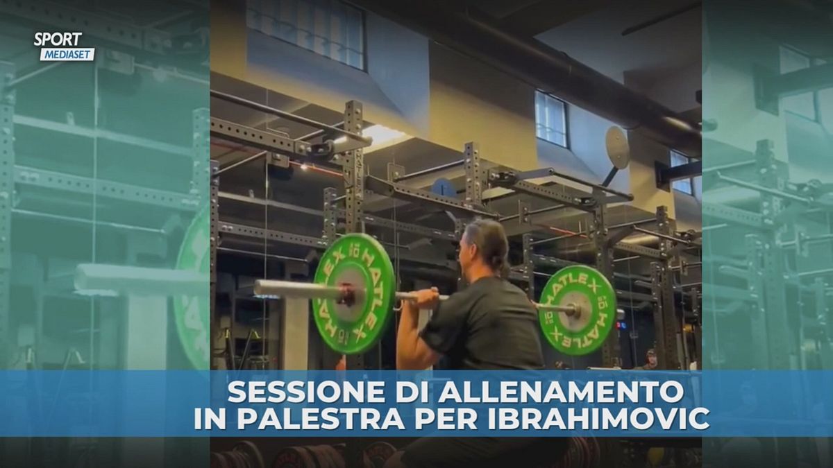 Ibra scalda i motori in palestra in vista della prossima stagione