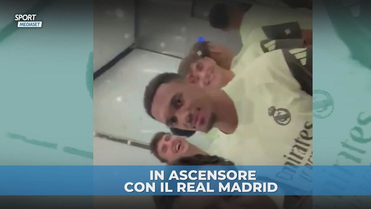 La reazione quando ti trovi in ascensore con i giocatori del Real