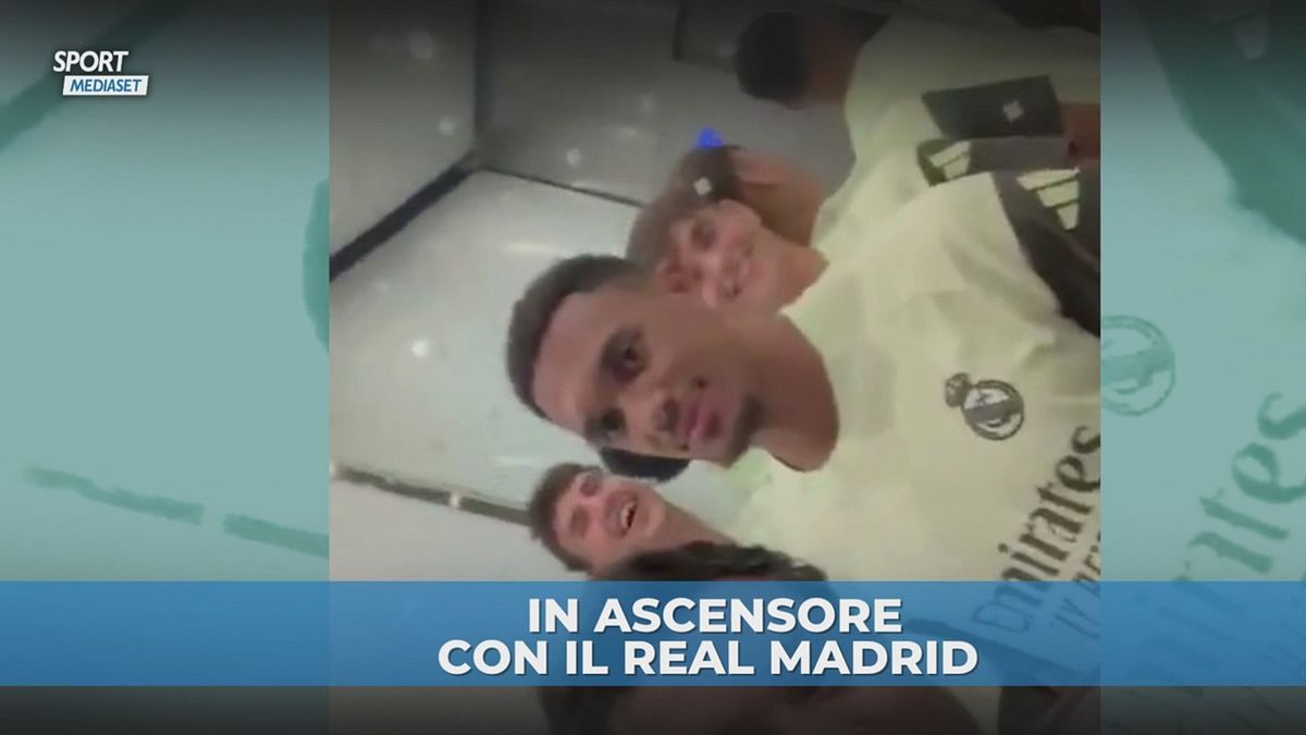 La reazione quando ti trovi in ascensore con i giocatori del Real