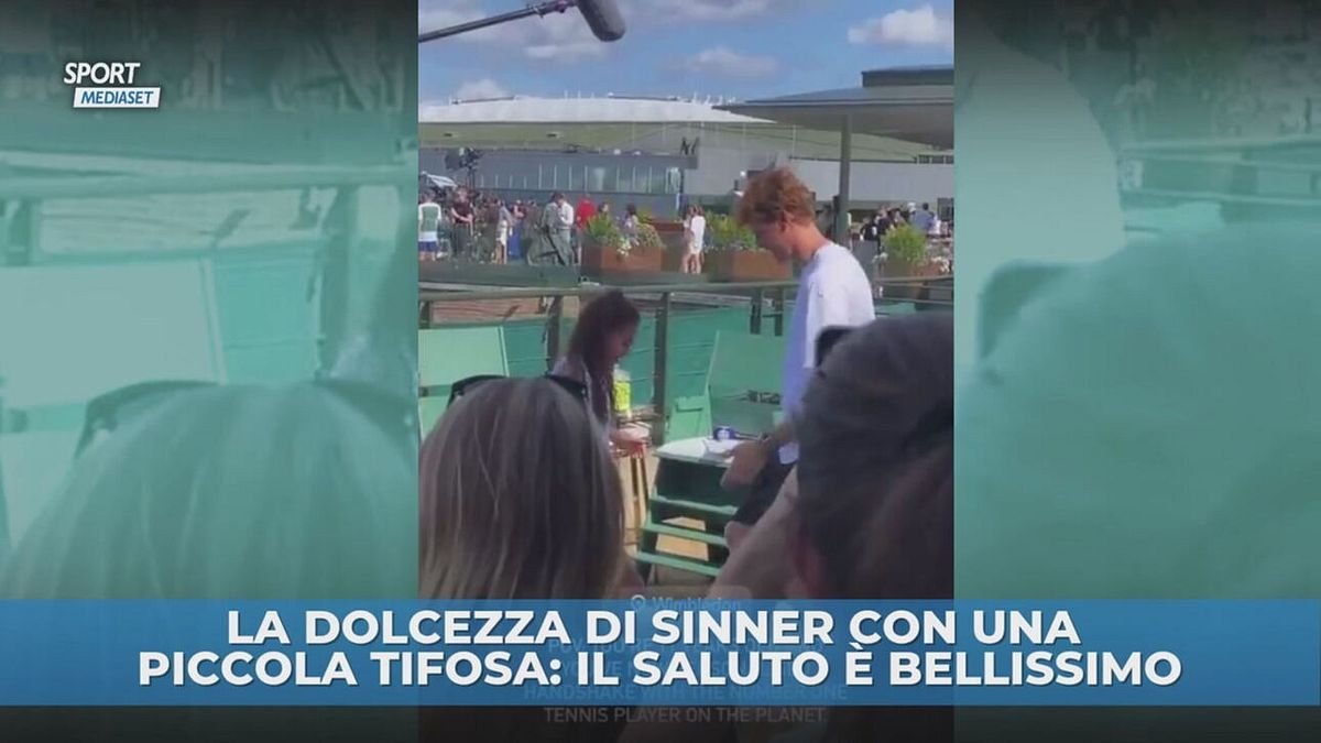 Sinner, che dolcezza con la baby tifosa