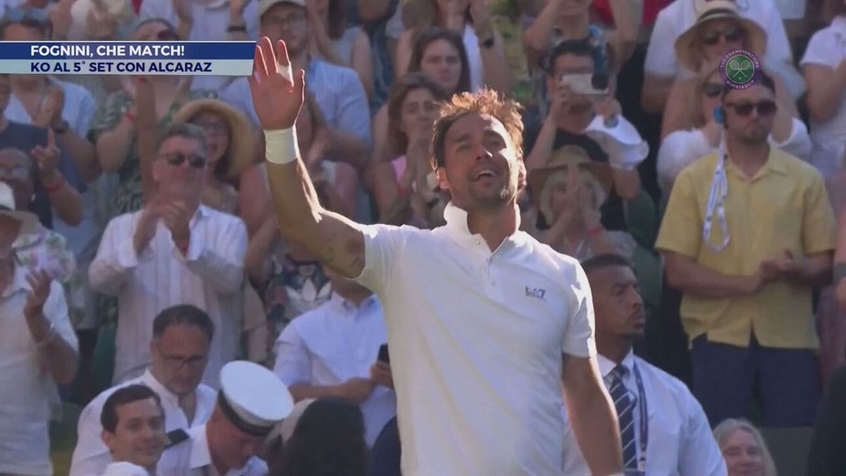 Wimbledon, Fognini si arrende al quinto set