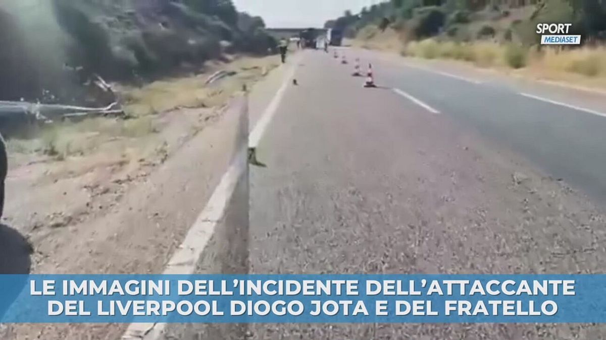 Le immagini dell'incidente di Diogo Jota