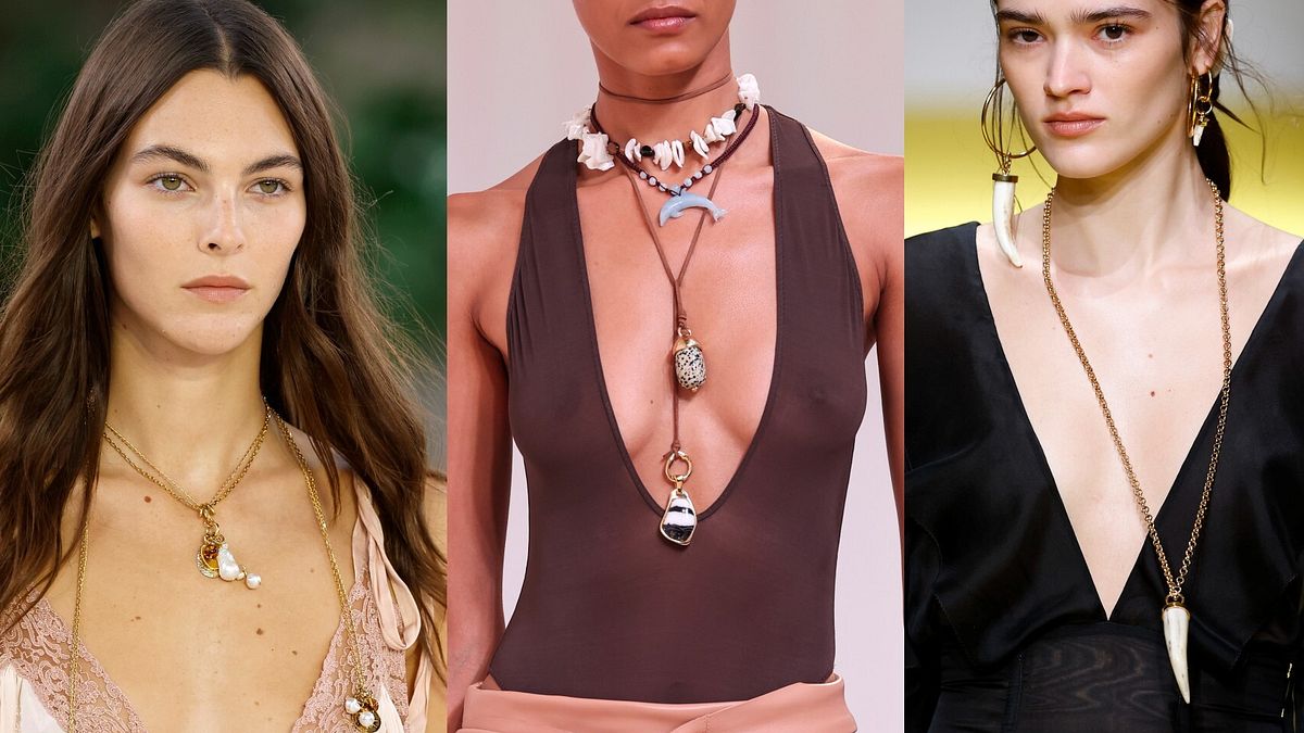 Le collane dell'estate 2025 viste alle sfilate: Chloé, Zimmermann, Luisa Spagnoli