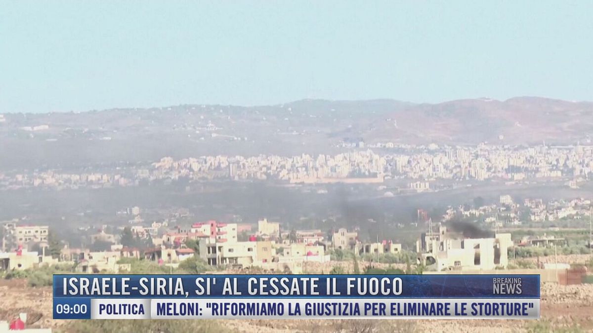 Breaking News delle 09.00 | Israele-Siria, sì al cessate il fuoco