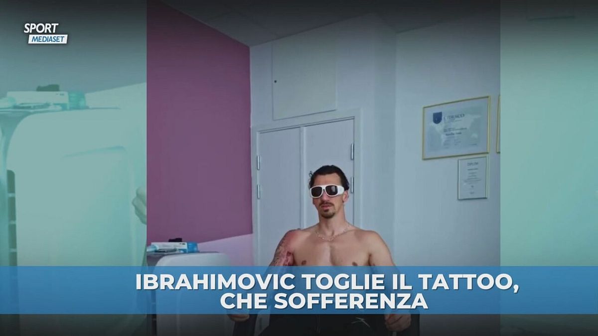 Ibra rimuove il tatuaggio: le sue smorfie di dolore
