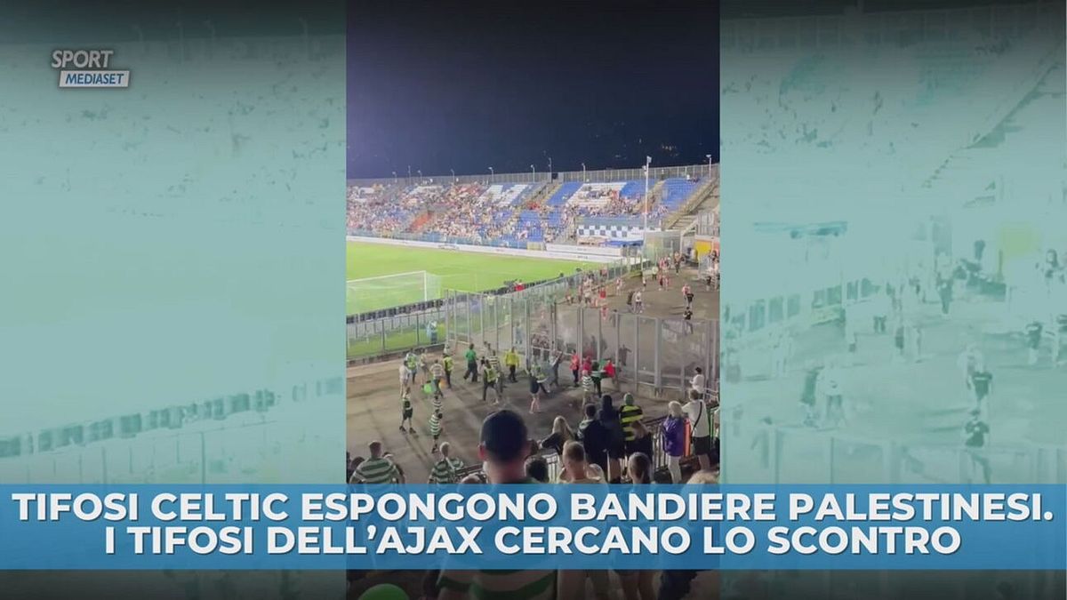 Como: bandiere palestinesi allo stadio. I tifosi dell'Ajax perdono la testa