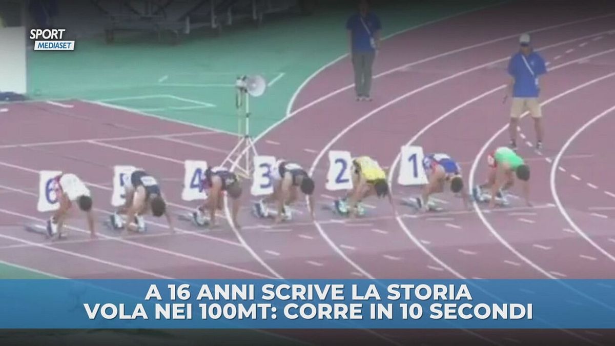 A 16 anni corre i 100mt in 10 secondi