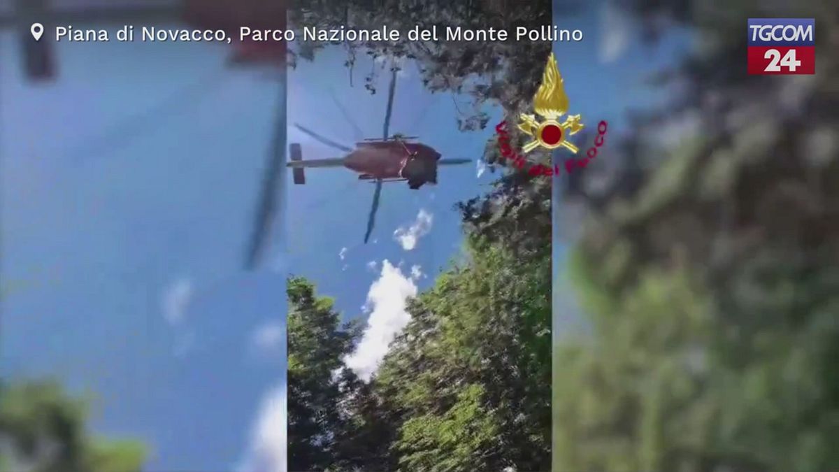 Sette scout in difficoltà sul Pollino, salvati dai vigili del fuoco con l'elicottero