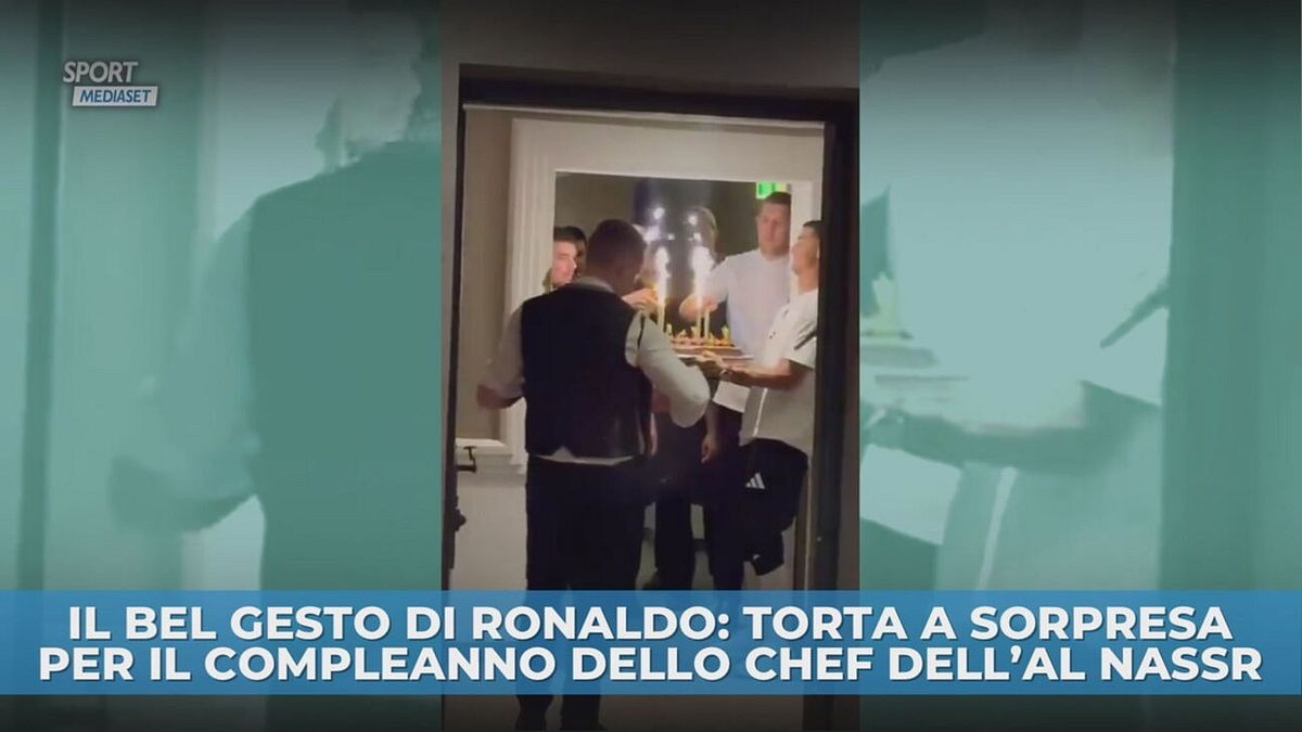 Ronaldo: torta a sorpresa per lo chef dell'Al Nassr