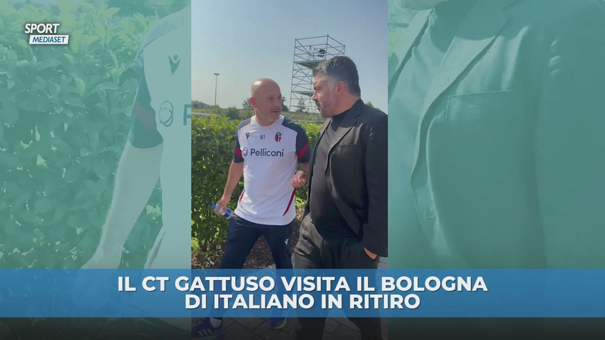 Il Ct Gattuso in visita al Bologna