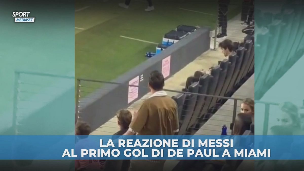 De Paul, primo gol con l'Inter Miami: Messi festeggia in tribuna