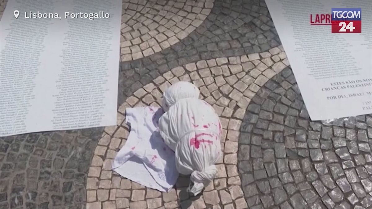 Lisbona, omaggio per i bambini uccisi a Gaza