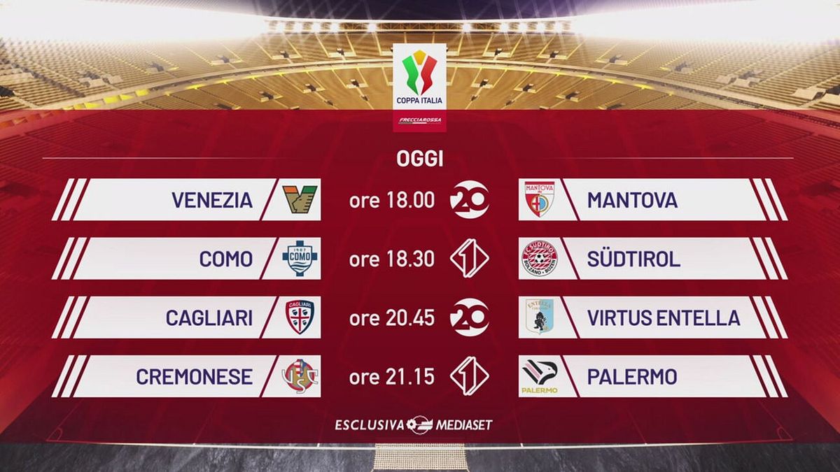 Il calendario di sabato 16 agosto
