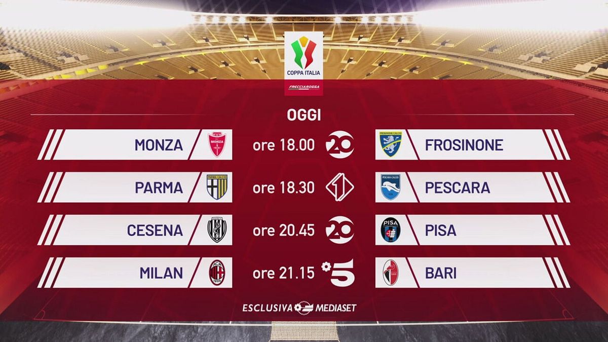 Il calendario di domenica 17 agosto
