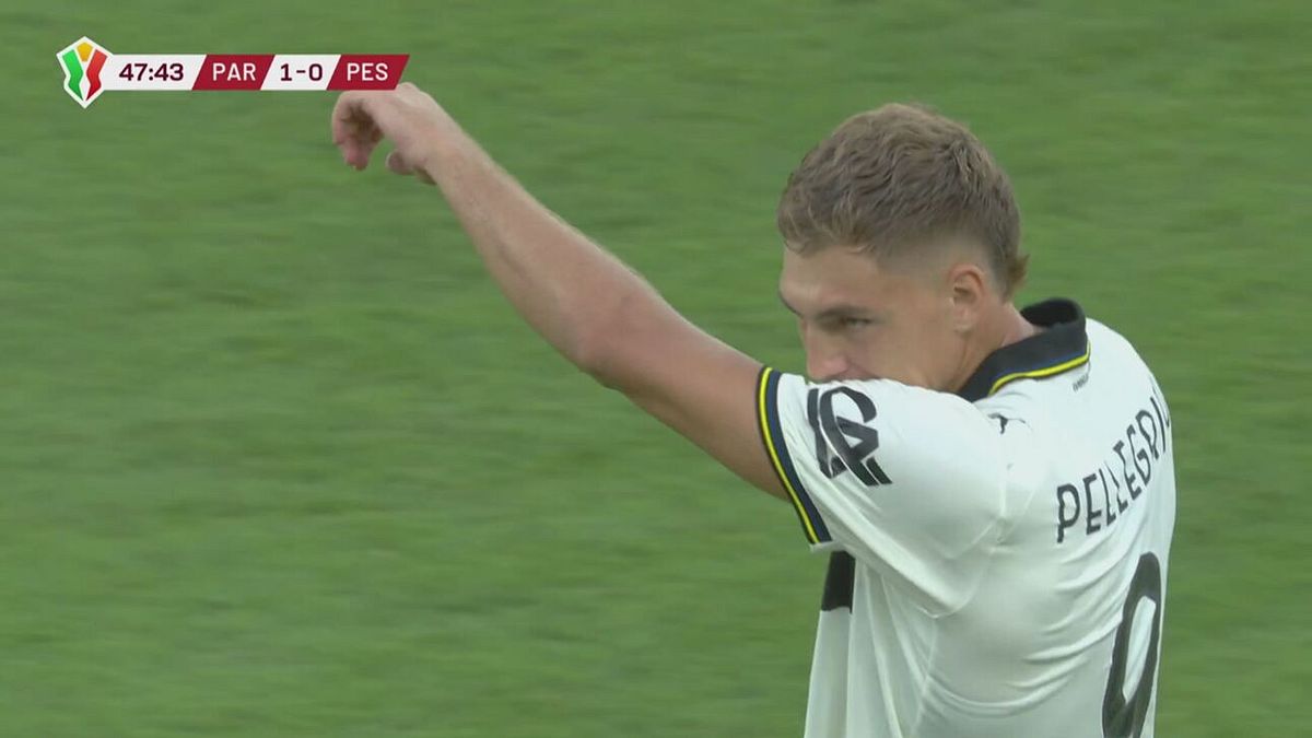 Pellegrino firma il vantaggio del Parma ad inizio secondo tempo
