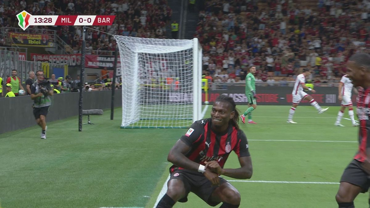 14' | Gol di Leao (Milan-Bari 1-0)
