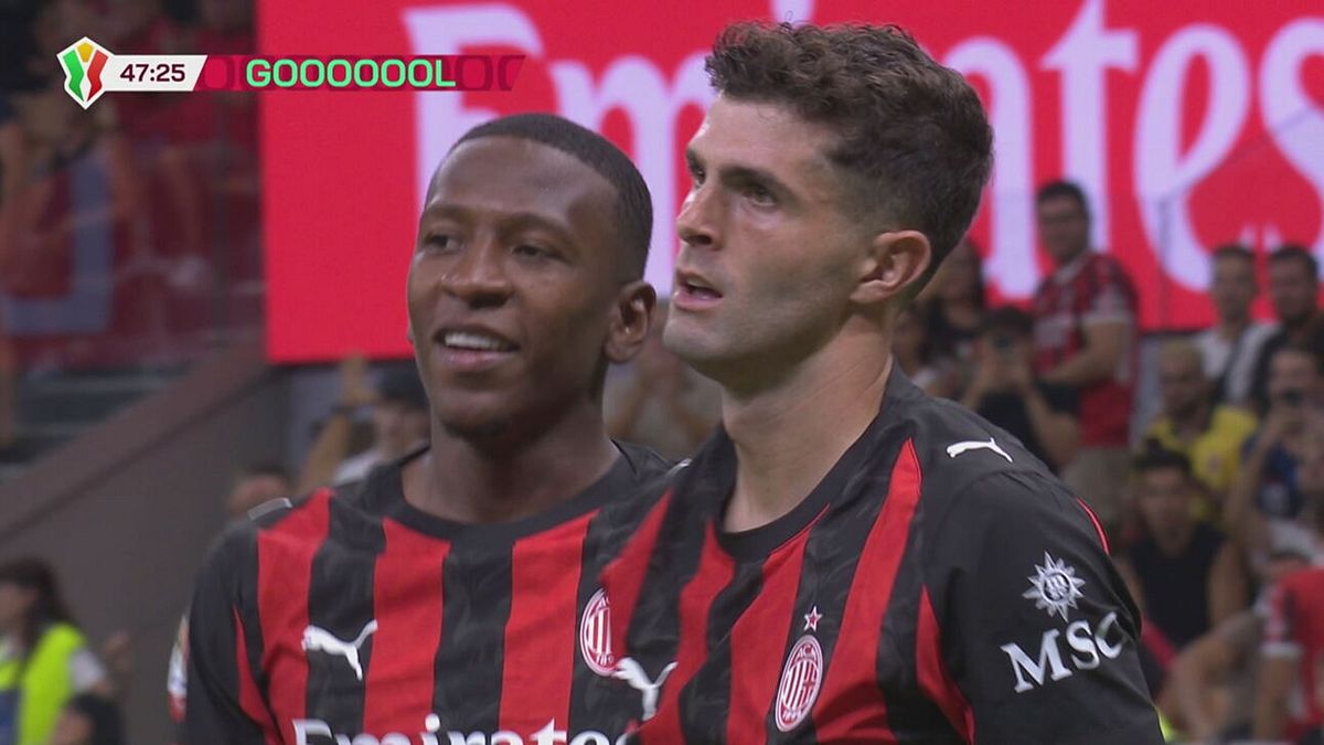48' | Gol di Pulisic (Milan-Bari 2-0)