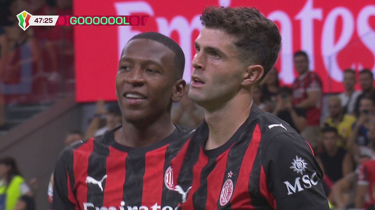 48' | Gol di Pulisic (Milan-Bari 2-0)