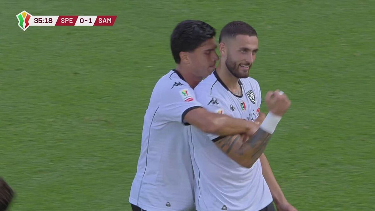 36' | Gol di Artistico (Spezia-Sampdoria 1-1)