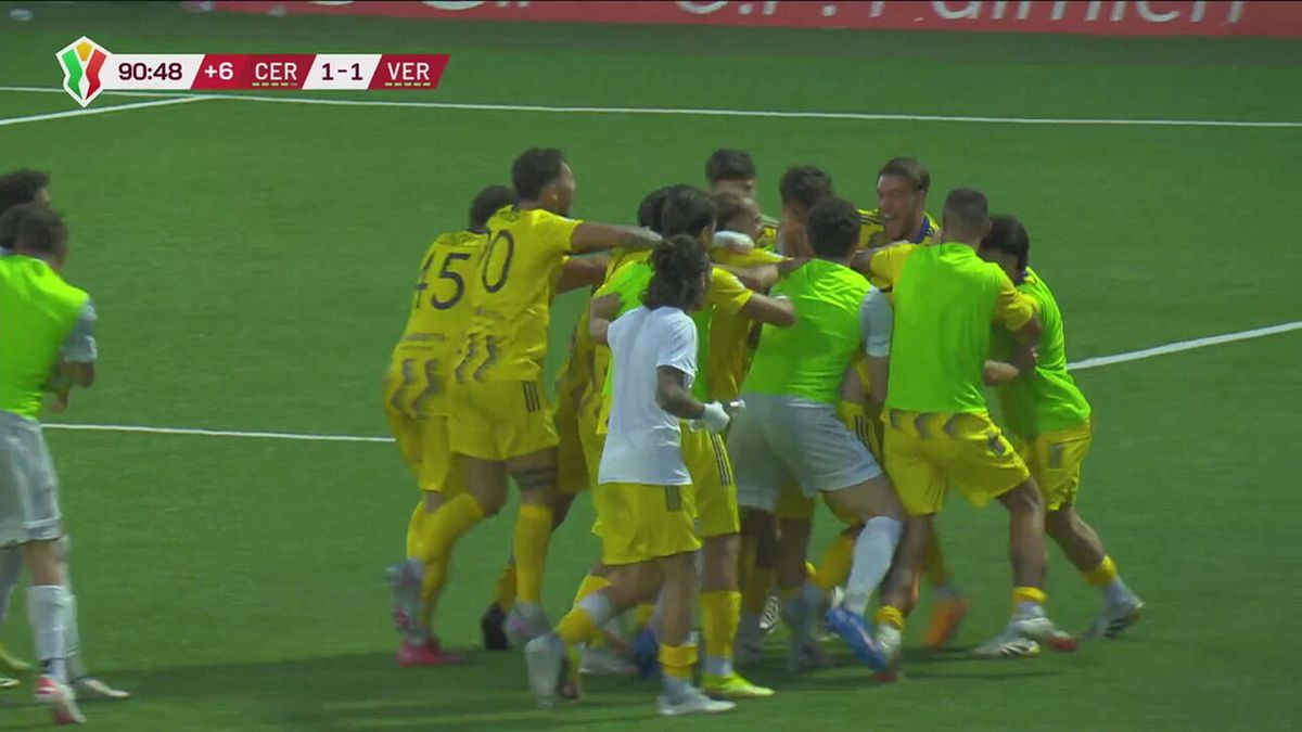 90' 1 | Gol di Angel Maza (Verona-Cerignola 1-1)