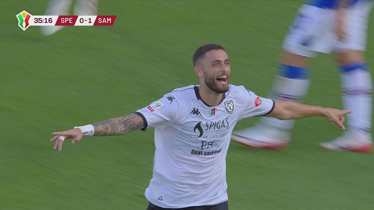 Spezia-Sampdoria 1-1 (5-3 d.c.r): gli highlights